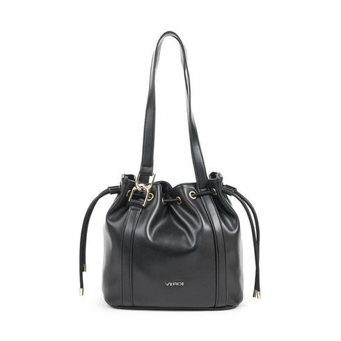 Verde Γυναικεία Τσάντα Ώμου-Πουγκί 16-6597 Μαύρο